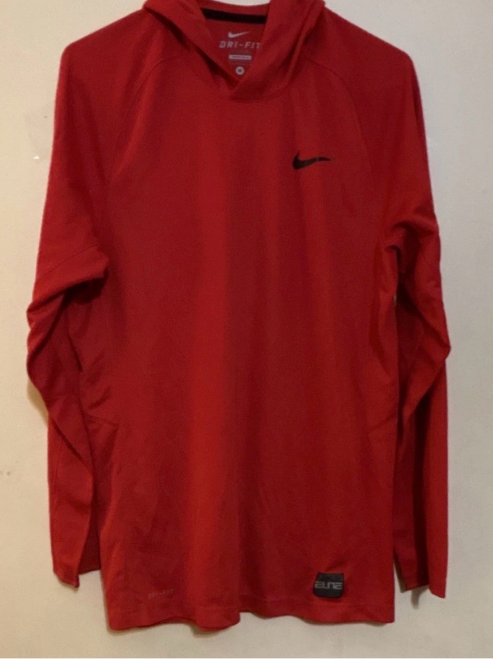 Nike Red Hooded Dri-FIT Performance Shirt